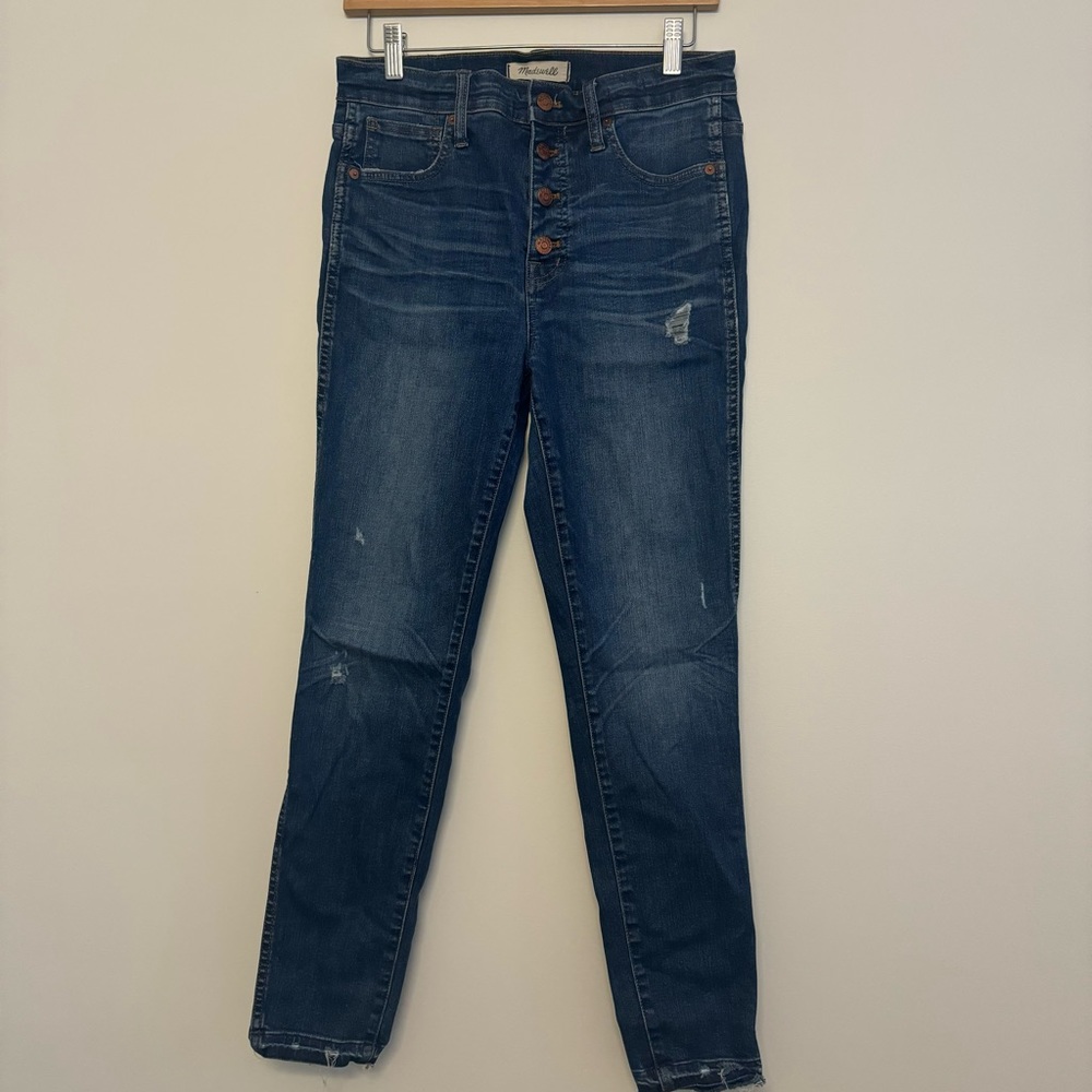Madewell 10” High Rise Skinny buttonfly jeans